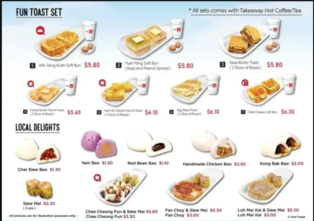 FUN TOAST MENU SINGAPORE