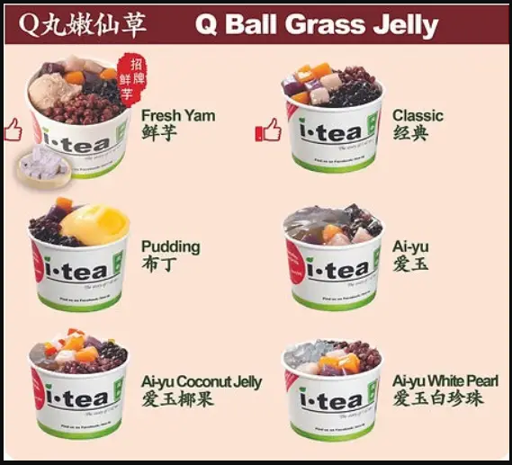 ITEA MENU SINGAPORE